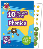 New Early Years Ages 3-5 Maths Phonics Writing 10 Minutes Activity Book 2023 Cgp