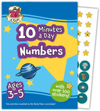 New Early Years Ages 3-5 Maths Phonics Writing 10 Minutes Activity Book 2023 Cgp