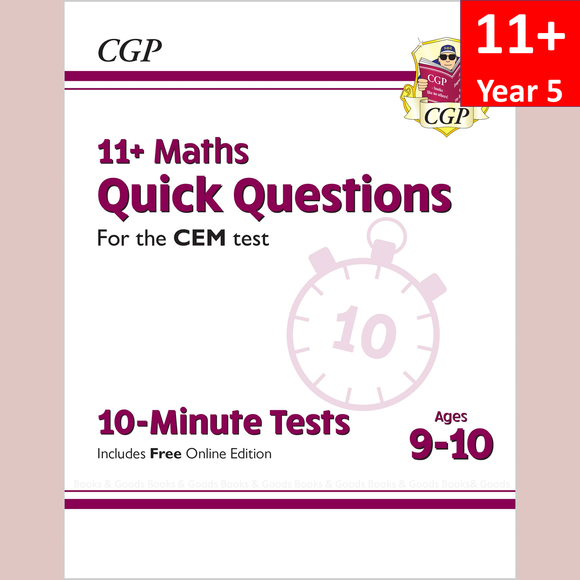 11 Plus Year 5 CEM 10 Minute Tests Maths Quick Questions with Answer CGP