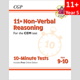 11 Plus Year 5 CEM 10 Minute Tests Non Verbal Reasoning with Answer CGP