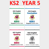 KS2 Year 5  English Targeted Spelling Punctuation Grammar Books with Answer CGP