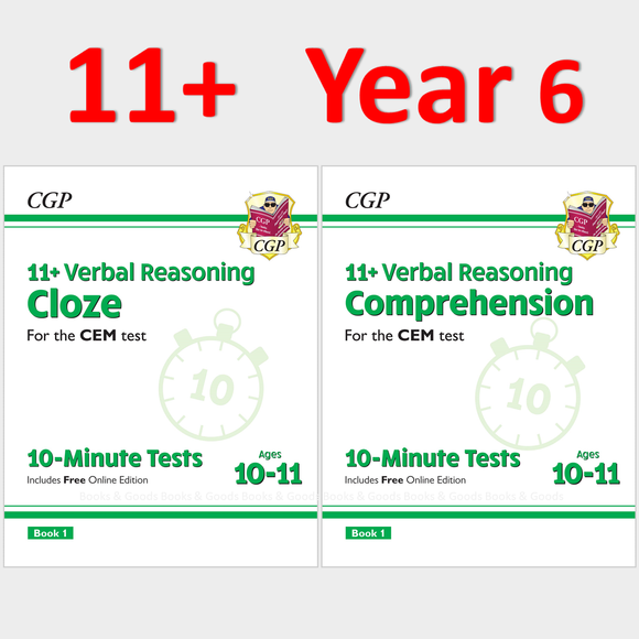 11 Plus Year 6 CEM 10 Minute Test Cloze and Comprehension with Answer CGP