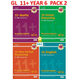 11+ Plus GL Year 6 Maths English Verbal Non-Verbal Practice Papers PACK 2 CGP