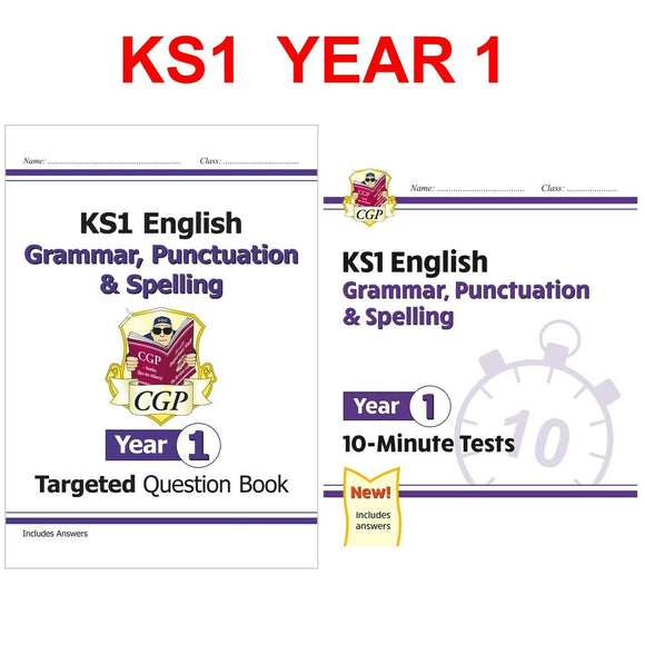 KS1 Year 1 English Targeted Question Book & 10-Minute Tests with Answer CGP