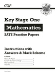 KS1 SATS Ages 5-7 Practice Papers with Answer Maths and English Pack 3  CGP