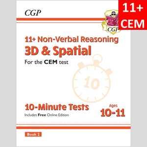 11 Plus Year 6 CEM 10-Minute Test  3D and Spatial Book 2 with Answer CGP