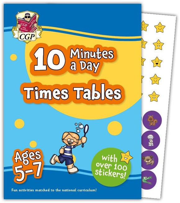 New KS1  Ages 5-7 Maths Time Tables 10 Minutes a Day Workbook with Answer 2023