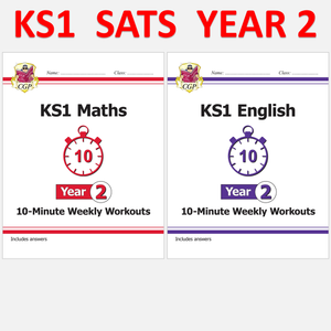 KS1 Year 2 Maths and English 10-Minute Weekly Workouts with Answer CGP