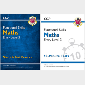 Functional Skills Maths Entry Level 3 Study and Test with Answer CGP