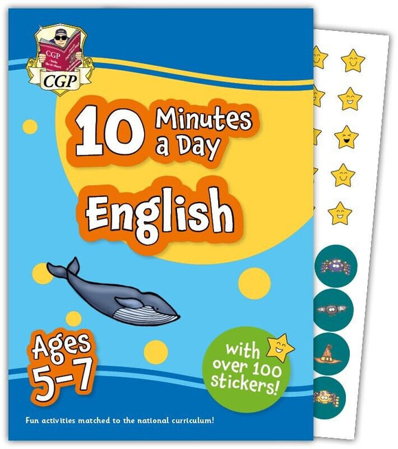 New KS1  Ages 5-7 English 10 Minutes a Day Workbook with Answer 2023 Key Stage 1