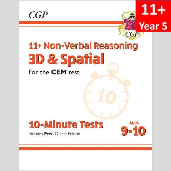 11 Plus Year 5 CEM 10 Minute Test Non Verbal Reasoning 3D and Spatial Answer CGP