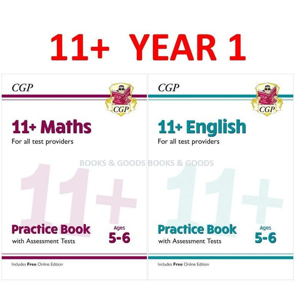 New 11+ Year 1 Maths English Practice Book &Assessment Test Ages 5-6 with Answer