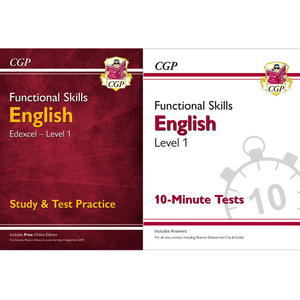 Functional Skills English Edexcel Level 1 - Study and 10-Minute Tests CGP