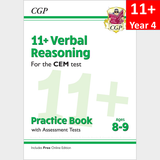 11 Plus Year 4 CEM Verbal Res Practice Book and Assessment Tests with Answer CGP