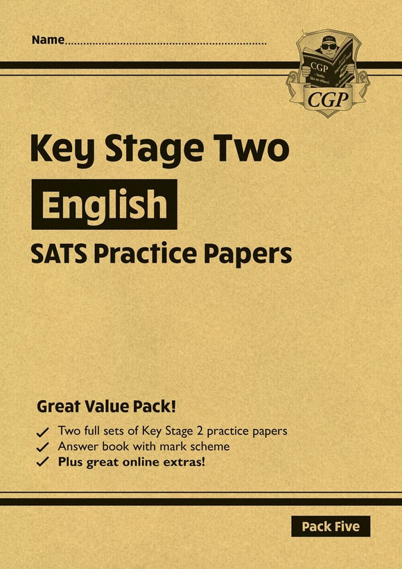 KS2 English SATS Practice Papers Pack 5 with Answers Ages 7-11 Key Stage 2 CGP