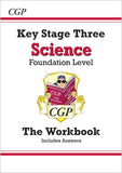 KS3 Years 7-9 Maths Science & English Study Guides Foundation with Answer CGP