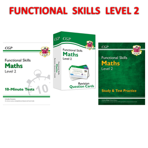 Functional Skills Maths Level 2 Study, Test and Revision Question Cards CGP