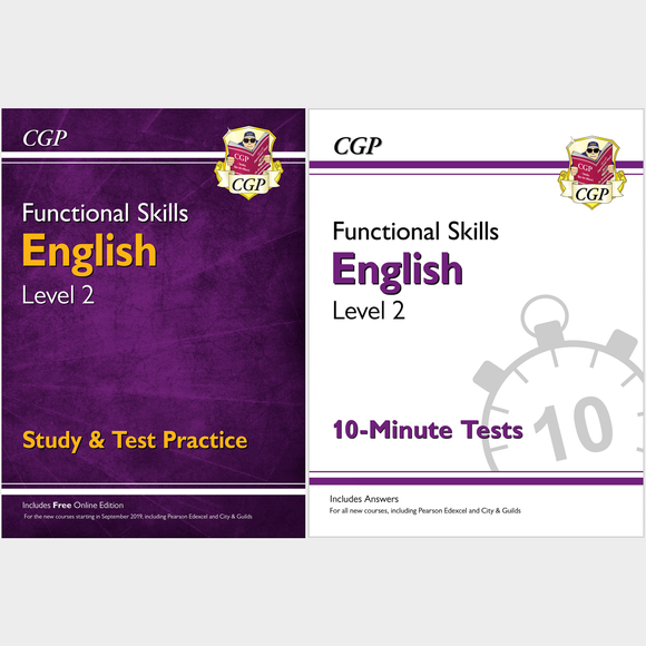 Functional Skills English Level 2  Study and Test with Answer CGP