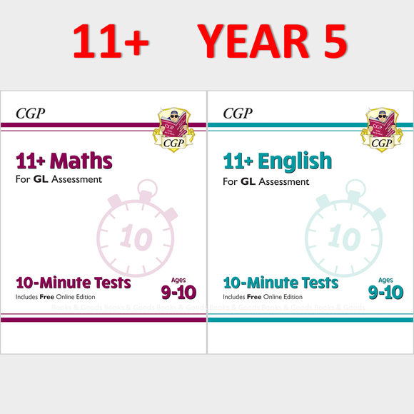 11+ Plus Year 5 GL 10 Minute Tests Maths and Engliah with Answer CGP