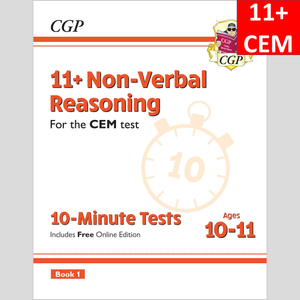 11 Plus Year 6 CEM 10 Minute Test Non Verbal Reason with Answer Book 1 CGP