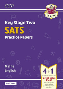 KS2 Maths & English SATS Practice Papers Pack 2 for 2022 tests with Answer CGP