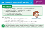 GCSE Grade 9-1 English Shakespeare - Macbeth Revision Question Cards CGP