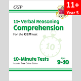 11 Plus Year 5 CEM 10 Minute Tests Comprehension with Answer CGP