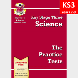 KS3 Years 7-9 Science Practice Tests included Answer CGP