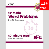 11 Plus Year 6 GL 10 Minute Tests Maths Word Problems with Answer  CGP