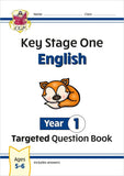 KS1 SATS Year 1 Maths & English Targeted Question Books with Answer Ages 5-6 CGP