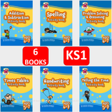 KS1 Complete Activity Books 6 Books Bundle For Ages 5-7 included ANSWER CGP