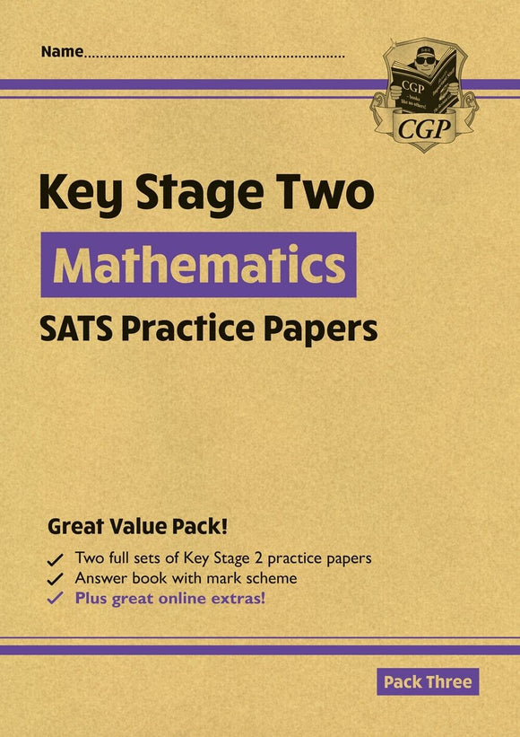 KS2 Maths SATS Practice Papers Pack 3 with Answers Ages 7-11 Key Stage 2 CGP