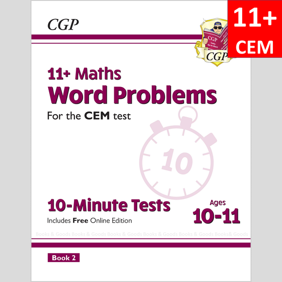 11 Plus Year 6 CEM 10 Minute Tests Maths Word Problem Book 2 with Answer CGP