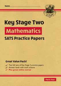 KS2 Maths SATS Practice Papers Pack 4 with Answers Ages 7-11 Key Stage 2 CGP