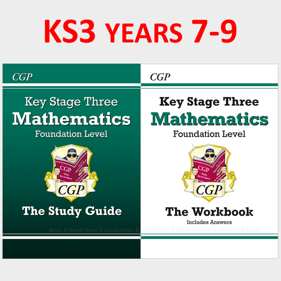 KS3 Years 7-9 Maths Study Guide and Workbook with Answer Foundation Level CGP