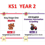 NEW KS1 YEAR 2 MATHS ENGLISH GRAMMAR PUNCTUATION & SPELLING WITH ANSWER CGP