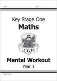 KS1 Year 1 Maths Workout Mental Maths Workout Books with Answer Ages 5-6 CGP