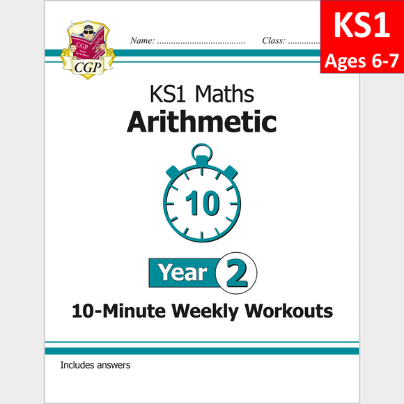 KS1 Year 2 Maths 10 Minute Weekly Workouts Arithmetic with Answer CGP