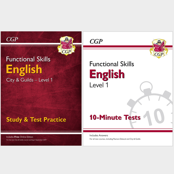 Functional Skills English City and Guilds Level 1 Study and Test with Answe CGP