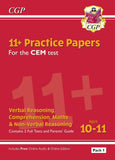 11 Plus Year 6 CEM Assessment Practice Papers 4 PACK SET with Answer CGP