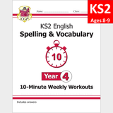 KS2 Year 4 English 10 Minute Weekly Workouts Spelling and Vocab with Answer CGP