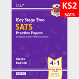 KS2 SATS Maths and English Practice Papers Pack 1 with Answer CGP