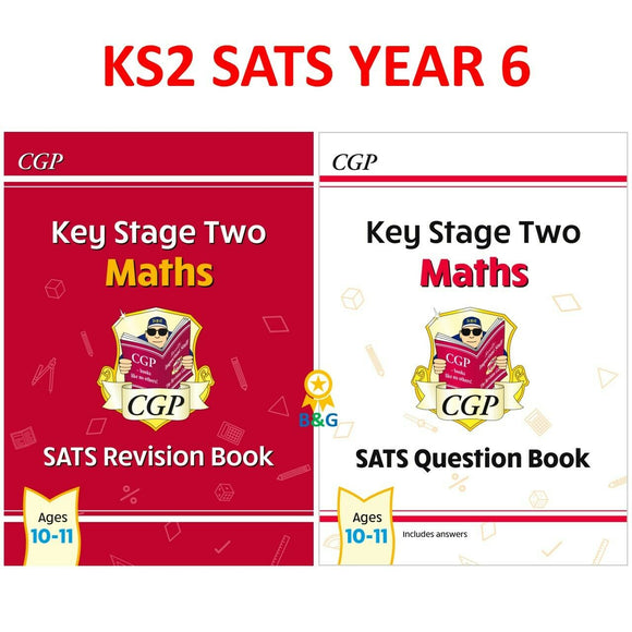 KS2 Maths SATS Year 6 Revision and Question Books with Answer Ages 10-11 CGP