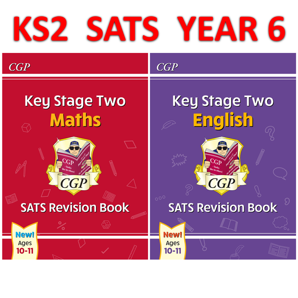KS2 SATS Year 6 Revision Books Maths and English with Answer CGP