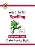 KS1 Year 1 Spelling Daily Practice Books SUMMER AUTUMN SPRING with Answer CGP