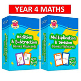 KS2 Year 4 Addition & Subtraction and Multiplication & Division Games Flashcards