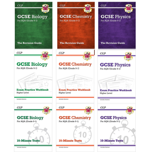 GCSE AQA Biology Physics Chemistry Revision-Workbooks-10-Minute Tests Higher CGP