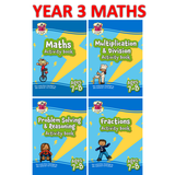 KS2 Year 3 Maths Home Learning Activity Books 4 Books Bundle with Answer CGP