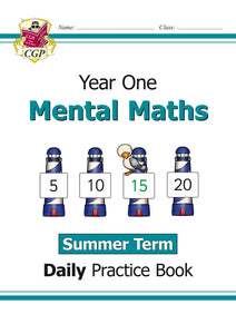 KS1 Year 1 Mental Maths Daily Practice Book Summer Term with Answer CGP