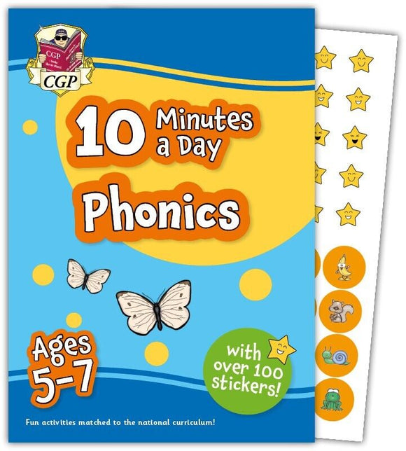 New KS1  Ages 5-7 English Phonics 10 Minutes a Day Workbook with Answer 2023